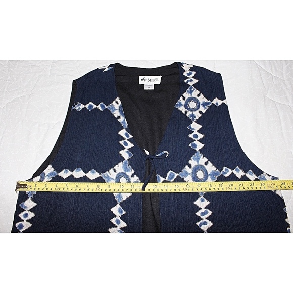 We Be Bop *Art to Wear*, Tribal Long Vest, Beaded - sz 2X Plus, Vintage - Picture 4 of 8